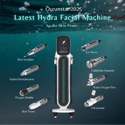 Επαγγελματικό εξοπλισμό προσώπου Hydra 500W με διάγνωση δέρματος AI Μη επεμβατική αντιγήρανση
